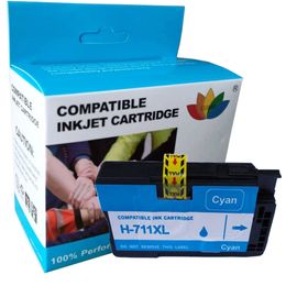 COAAP Compatible 711 Ink Cartridge for HP711 Designjet T 120 520 Printer T120 T520 24-in ePrinter With Chip for HP 711 XL
