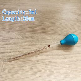 10pcs Glass Glass Dropper with Scale Line,Chemical Laboratory Glass Pipette with Rubber Head