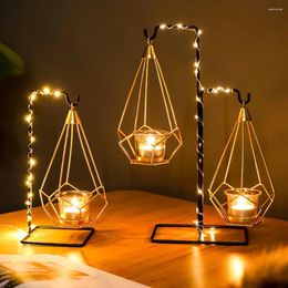 Candle Holders Nordic Light Luxury Table Decoration Candlestick Metal Iron Romantic Home Candlelight Dinner