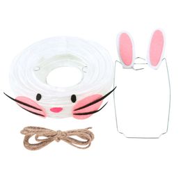 Easter Bunny Rabbit Ear Paper Lantern Easter Decorations for Home Hanging DIY Lantern Ball Spring Easter Party Favors Kids Gifts