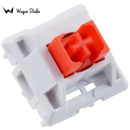 Accessories Wuquestuddio WS Red Switch Box Linear Stem POM Nylon Housing 35 Pcs 5pin PCB Mount For Mechanical Keyboard