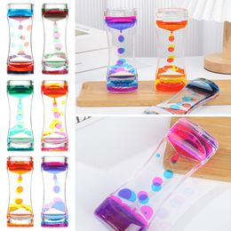 Gift Double Color Dynamic Oil Drop Crafts Ornaments Liquid Timer Oil Leak Hourglass Toys Hourglasses