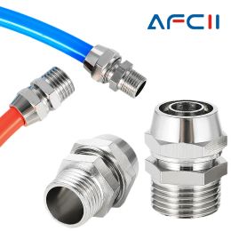 KPC Pneumatic Fitting Nickel plated copper Thread 1/8 1/4 3/8 1/2 BSP 4mm 6mm 8mm Quick Connector Hose Fittings Tube Connectors