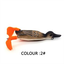 Topwater Ducking Silicone Fishing Soft Lures 9cm 11.5g Bass Frog Double Propeller Flipper Duck Wobblers Artificial Rubber Bait