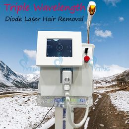 Triple Wavelength Diode Ice Laser Permanent Hair Removal Skin Rejuvenation Laser Depilator Hair Depilation