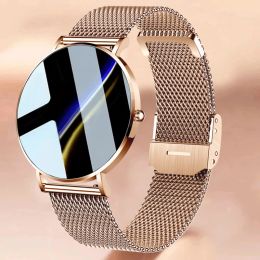 Watches 2022 New Ultra Thin Smart Watch Women 1.36" AMOLED 360*360 HD Pixel Display Always Show Time Call Reminder Smartwatch Ladies+Box