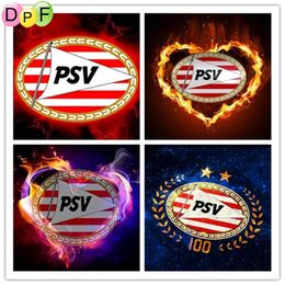 DPF 5D Diy Diamond Painting Cross Stitch Embroidery Mosaic football "psv" Logo Full Square/Round Drill Home Decor Wall Painting