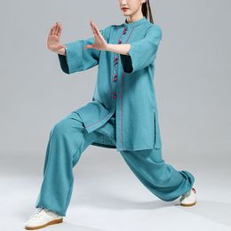 women cotton&linen Summer kung fu tai chi uniforms martial arts suits taijiquan clothes wushu clothing