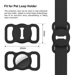 Silicone Protective Case for Apple Airtag Finder Dog Cat Collar Loop Compatible with Apple Airtags Pet Accessories