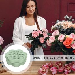 Vases Flower Stem Holder Bouquet Silicone Spiral Arranging Art Decoration Support For Home Shop