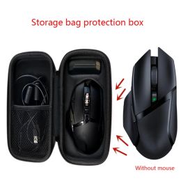 Accessories 1 Pc Portable Hard Case for razer Basilisk X Hyperspeed Wireless Mouse Carrying Storage Bag Mesh Belt for Travel Home Office