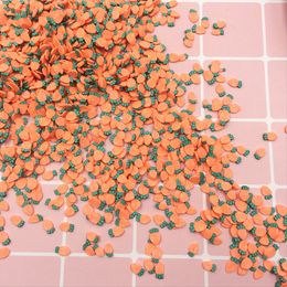 100g/lot 3D Nail Art Carrot Polymer Clay DIY Slice Nail Art Decorations Mini PlayCraft Scrapbooking Phone Cake Accessories
