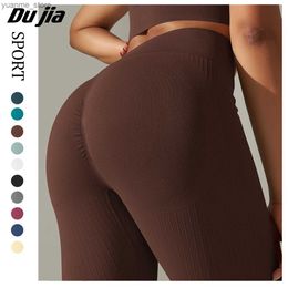 Yoga Outfits Seamless Women Gym Leggings Push Up High Waist Workout Tights Leggings For Fitness Tummy Control Trousers Sportswear Yoga Pants Y240410