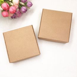 20pcs/lot Gift Paper Box Handmade Soap Craft Wedding Party Favour Packaging Vintage Brown Kraft Boxes
