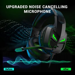 EKSA E7000 Wired Gaming Headphones for PC/Xbox/PS4/PS5 with Microphone Over-Ear RGB Headset Gamer 3.5mm + USB Computer Earphone