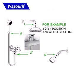 WASOURLF 2 PCS Water Saving Device Regulator 6L 8L 9L Aerator Water Controller Reducer Shower Head Faucet Shower Hose Pipe Bath