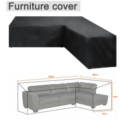 Garden Outdoor Sofa Cover Rattan Corner Furniture Cover V Shape Waterproof Sofa Cover Protective Cover For Garden Furniture