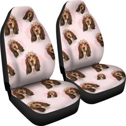 Basset Hound Dog Print Car Seat Covers 210402,Pack of 2 Universal Front Seat Protective Cover