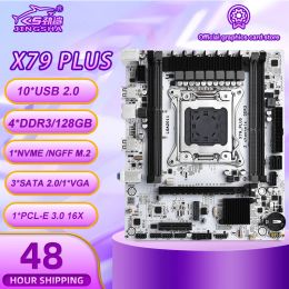 Motherboards JINGSHA X79 PLUS Motherboard Support Intel V1/V2 Processor DDR3 ECC RAM LGA2011 V1/V2 CPU MATX USB2.0 SATA2 PCIE NVME M.2 SSD