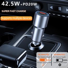 USB Type C Car Charger QC 3.0 Fast Charging 66W Car Cell Phone Charger For Iphone SCP AFC PD USB C Car-Charger
