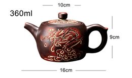 Retro purple clay Teapot Famous Handmade Original Mine Purple Mud Tea Raditional Pot Chinese kung fu Teaware