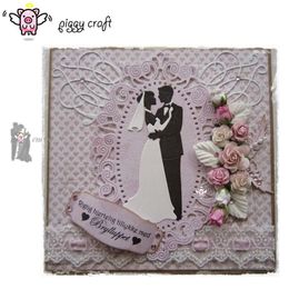 Piggy Craft metal cutting dies cut die Mould Bride and groom Wedding Scrapbook paper craft album card punch knife art cutter die