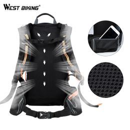 WEST BIKING 10L Breathable Cycling Backpack Waterproof Ultralight Folding Bicycle Bag Outdoor Climbing Travel Hiking Cycling Bag