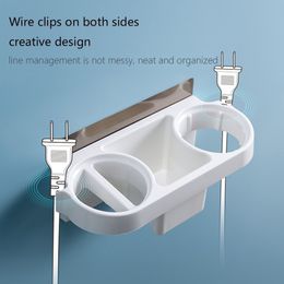 Multifunctional Hair Dryer Holder Bathroom Shelves In The Bathroom Organizer Storage Shampoo Rack Wall Mounted Plastic Shelf