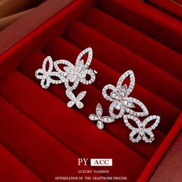Diamond Butterfly Without Holes, Ear Bone Clip, Minimalist Korean High-end Earrings, Ins, Light Design Feel Earrings