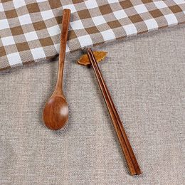 Handgefertigtes Jujube -Baum -Holzkombinations Utensil, 5 Set Löffel und Stäbchen -Promotion