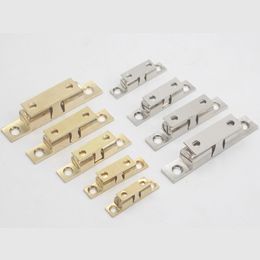 35-70mm Cabinet Door Catches Pure Copper Latch Clip Lock Touch Beads Bronze Brass Colour Hardware Accessories Double Ball