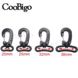 5pcs Plastic Swivel Snap 20mm 25mm 32mm 38mm Black Hook for Outdoor Sports Backpack Strap Keychain Buckle Bag Accessories
