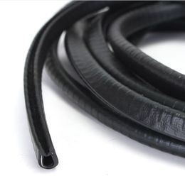 2 M Black U-Shaped Rubber Edge Protector Auto Door Car Door Sealing Strips Soundproof Anti-Dust EPDM Rubber sealing stripe