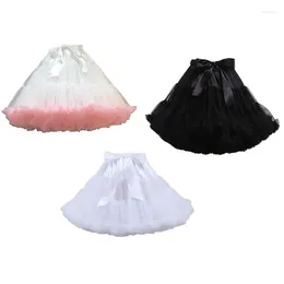 Skirts Women Cosplay Petticoat Layered Ballet Skirt Bow Underskirt