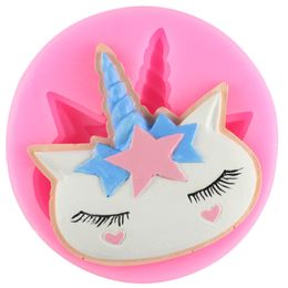 Unicorn Silicone Mould Cupcake Cookie Baking Fondant Moulds Baby Birthday Cake Decorating Tool Candy Clay Chocolate Gumpaste Mould