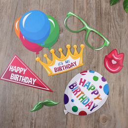 22pcs Happy Birthday Photo Booth Props Funny Birthday Decor For Celebrating Birthday Party Decorations Photobooth Props