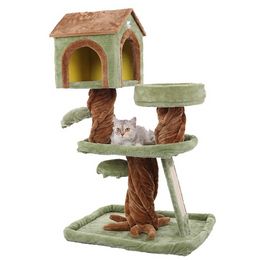 Luxury Pet Cat Tree House Condo Furniture Multi-Layer Cat Tree with Ladder Toy Scratching Post for Cat Climbing