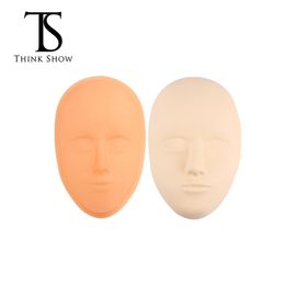 5D Silicone Practice Permanent Training Skin Plastic Holder Eyebrow Lip Eye Tattoo Practice Skin Mannequin Face Head Makeup Tool