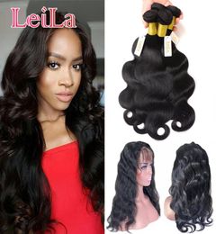 Body Wave Brazilian Human Hair Products With 360 Lace Frontal Closure 5Pcs Brazilian Virgin Hair Bundles with 360 Lace Frontal Clo9806096