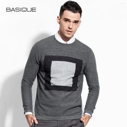Men's Sweaters Collected Yuan Ben Slim Fit Round Neck Casual Knit Sweater