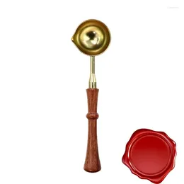 Spoons Wax Seal Spoon Non-stick Wooden Handle Fire Paint Making Accessories Melting Vintage