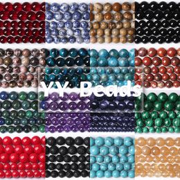 Natural Stone Purple Cloisonne Beads For Jewellery Making Round Loose Spacer Beads DIY Charms Bracelets Necklace 4 6 8 10 12mm 15"
