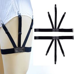 mens shirt stay suspenders garter women men leg elastic harness braces for business shirts adjustable sock garter holder belt236A