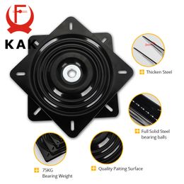 KAK Swivel Chair Plate Fishing Marine Seat Swivel Plate 360 Degree Furniture Rotary Full Solid Steel Ball Bearing Rotating