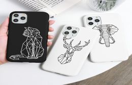 Silicone Phone Case For iPhone 12Pro SE2 XS Max XR X 7 8 6S Plus Mini Cartoon Deer Cat Couples Cover For iPhone7848023