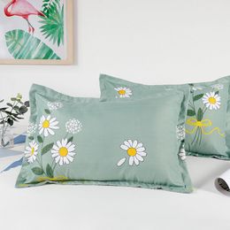 Home Neck pillow 40x60cm Pure Colour Stitching Lattice Decorative Pillowcase Simplicity Student Dormitory Single Pillowcase