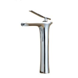 Basin Faucets Modern White Bathroom Faucet Waterfall faucets Single Hole Cold and Hot Water Tap Basin Faucet Mixer Taps W3026