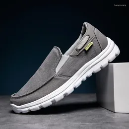 Casual Shoes Men Canvas Slip On Male Loafers Lightweight Flats Breathable Walking Comfortable Sneaker Size 39-48