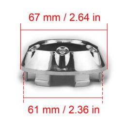 4pcs 67mm Wheel Center Caps For Car Rim Alloy Hub Cover Styling Refits Chrome ABS Plastic Auto Hubcap Accessories
