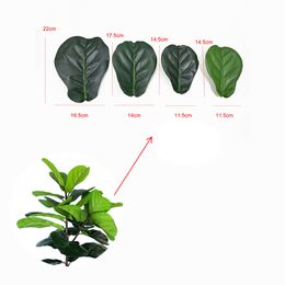 65-125cm Tropical Tree Large Artificial Banyan Plants Fake Ficus Branch Plastic Leaves Desk Potted For Home Wedding Gifts Decor